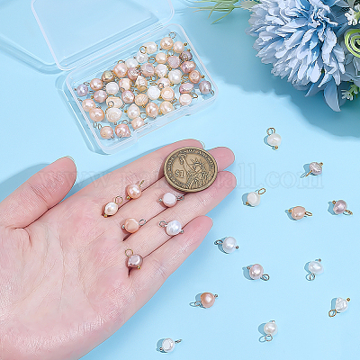 60 шт. 2 цвета натурального культивированного пресноводного жемчуга PEAR-ME0001-03-1