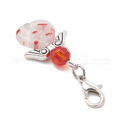 Гальваническое стекло и подвески ручной работы в технике миллефиори лэмпворк HJEW-JM03600-02-1