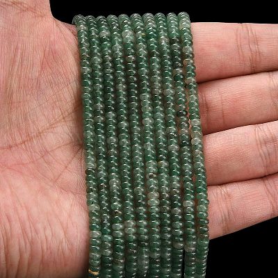 Естественно авантюрин бисер пряди G-L635-A03-4x2mm-04-1
