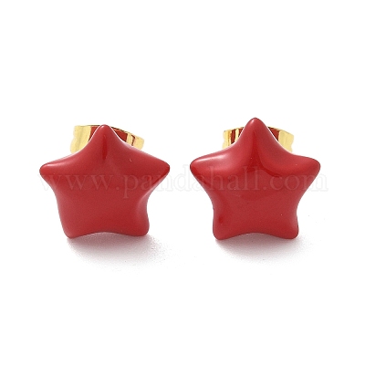 Messing Ohrstecker&nbsp;EJEW-F359-07G-1