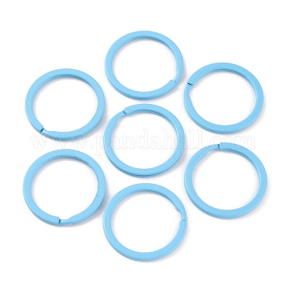 Окрашенные аэрозольной краской железные застежки для ключей IFIN-WH0063-13C-1