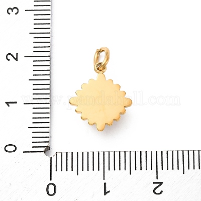 Подвески-ромбы из натурального тигрового глаза STAS-I331-32G-1