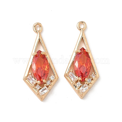 Латунные микро проложить кубического циркония подвески KK-S531-04G-A-1