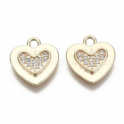 Латунные микропаве прозрачные кубические циркониевые подвески KK-S356-223G-NF-1