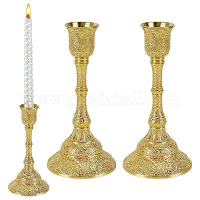 2 шт. подсвечники из цинкового сплава&nbsp;AJEW-PH0007-97B-1