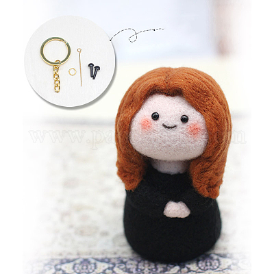 Элегантная женщина diy брелок иглы для валяния комплект&nbsp;LS-DIY-I098-04-1