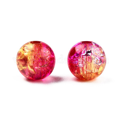 Прозрачных бусин акриловые треск CACR-N002-09A-1