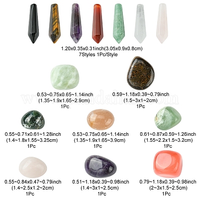 15шт 15 стиля бусины из натуральных смешанных драгоценных камней G-FS0005-81-1