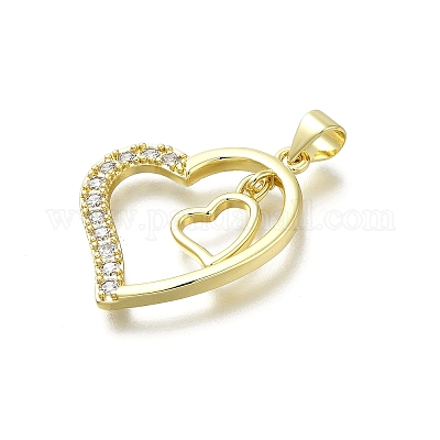 Латунные микро проложить кубического циркония подвески KK-K400-44G-1