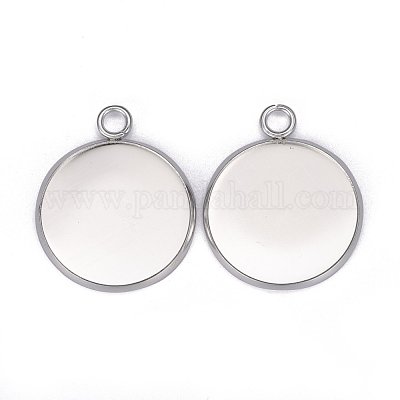 Оправы для подвесок из нержавеющей стали 304 в виде кабошонов STAS-F191-14S-G-1