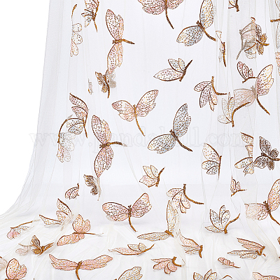 Полиэстеровая ткань с узором «бабочка и стрекоза» FIND-WH0816-050B-1