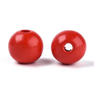 Круглые бусины из натурального дерева схима WOOD-A018-14mm-07-1