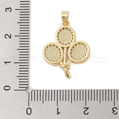 Латунные микропаве прозрачные подвески с фианитом KK-I712-31G-1