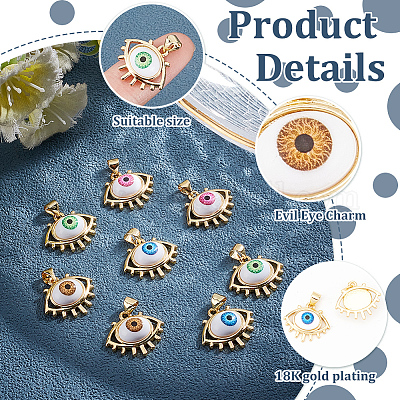 8шт 4 цвета латунные подвески KK-AR0003-65-1