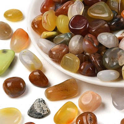 Окрашенные и нагретые натуральные бусины из агата X1-G-J402-03C-03-1