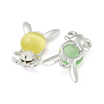 Подвески со стразами из сплава с ультрафиолетовым покрытием FIND-M033-18P-1