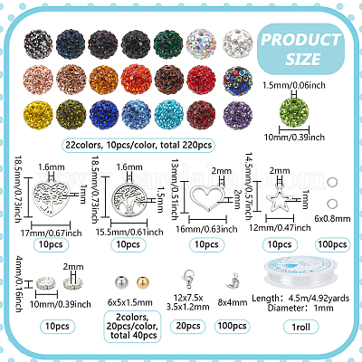 Наборы для самостоятельного изготовления растягивающихся браслетов DIY-PH0030-72-1