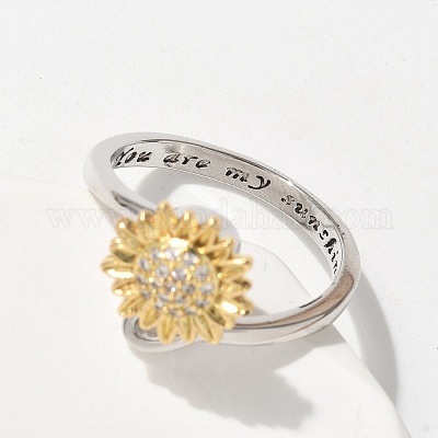 Вращающиеся открытые кольца для женщин RJEW-H245-02PG-1