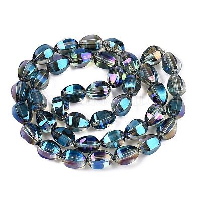 Стеклянные бусины с гальваническим покрытием &nbsp;EGLA-T028-01N-1