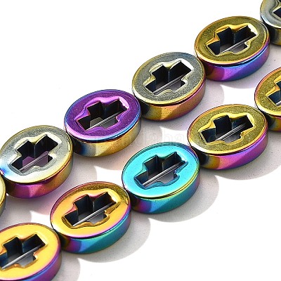 Гальванические нити из синтетических немагнитных гематитовых бусин G-L613-Z01-02B-1