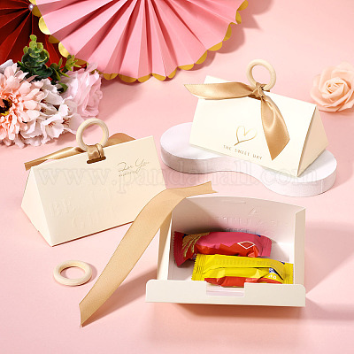 Бумажные подарочные коробки для ювелирных изделий с бантом CON-TAC0010-86-1