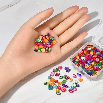 Природные окрашенные бусины оболочки G-YW0001-15-1