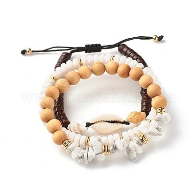 Bracelet Perles Howlite Blanche - Sur Mesure (homme/femme/enfant) - Neuf Sans Emballage
