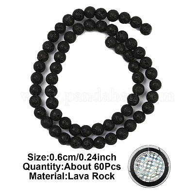 Наборы для изготовления ожерелий/бусин из лавового камня своими руками DIY-YW0012-88A-1