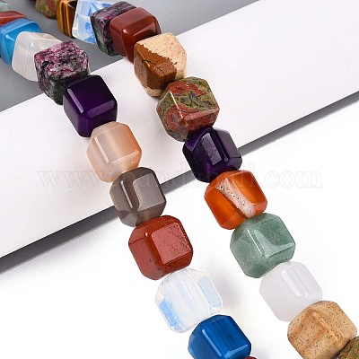 Натуральные и синтетические смешанные каменные бусы пряди G-T142-77-1