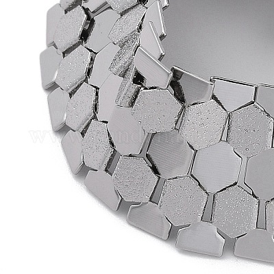 Браслеты из шестигранной цепочки из нержавеющей стали 304 BJEW-Q343-06P-1