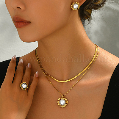 Винтажные круглые двойные ожерелья OM5590-1