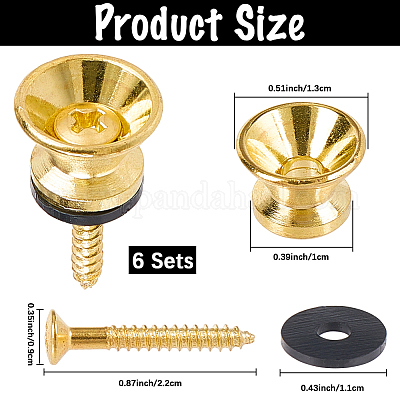 Гвозди для крепления гитарного ремня из сплава для акустических и народных инструментов FIND-WH20009-67G-1