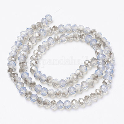 Chapelets de perles en verre électroplaqué&nbsp;EGLA-A034-J4mm-E02-1