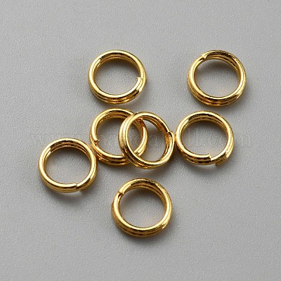 50 шт. латунные разрезные кольца FIND-WH0152-350B-1