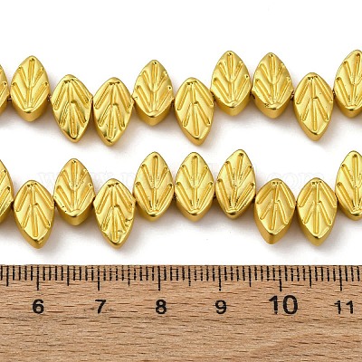 Стеклянные бусины с гальваническим покрытием  EGLA-H109-10H-1