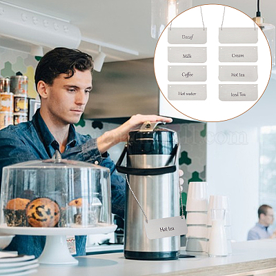 Подвесной знак из нержавеющей стали с шариковой цепочкой DIY-OC0012-66-1