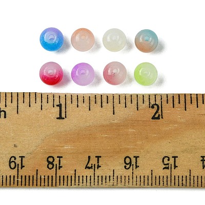 400шт 8 цвета выпечки окрашены имитации нефритового стекла круглые бусины пряди DGLA-FS0001-09-1