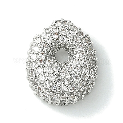 Подвески из латуни с покрытием из прозрачного кубического циркония KK-S378-01P-O-1