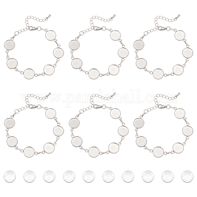 Круглый поднос браслеты из нержавеющей стали 304 BJEW-AB00002-1