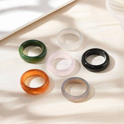 Естественный агат кольца&nbsp;X-RJEW-S042-04-B-1