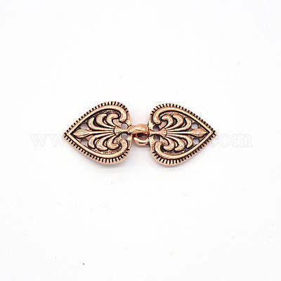 Экологичные застежки-крючки из цинкового сплава PALLOY-WH0031-01R-1