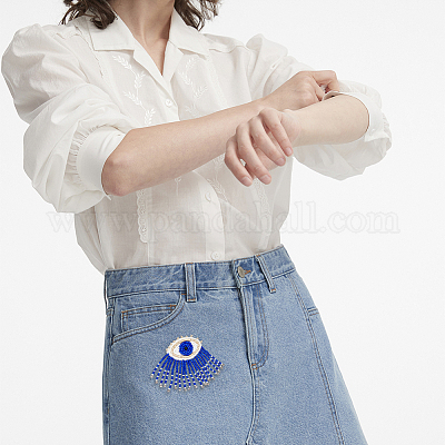 Заплатки из войлочной ткани от сглаза&nbsp;LS-PATC-WH0007-05B-1