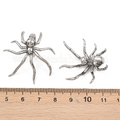 Серьги-манжеты в форме паука из хирургической нержавеющей стали 316 EJEW-C160-03AS-1