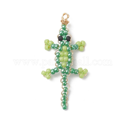 Подвески из стекла в виде крокодила PALLOY-MZ00992-1