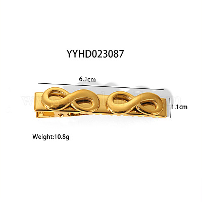 Заколка для волос из нержавеющей стали 304 из кожи аллигатора IR0692-2-1