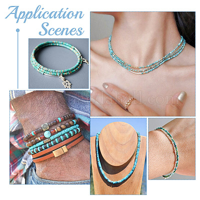 185 шт. 8 стиля синтетических бирюзовых бусин TURQ-AR0001-37-1