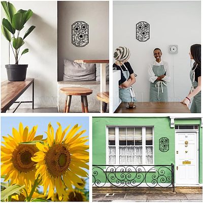 Décorations murales en fer&nbsp;HJEW-WH0067-090-1