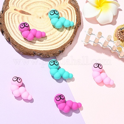 6шт 3 цвета силиконовые бусины&nbsp;SIL-YW0002-18-1