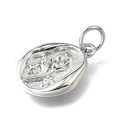 Латунные микро проложить кубического циркония подвески KK-V007-009P-01-1