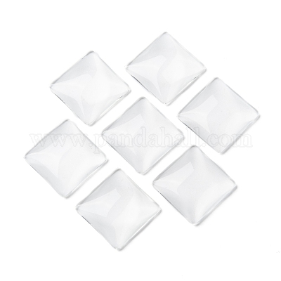 Полупрозрачные квадратных кабошоны GGLA-A001-25mm-1